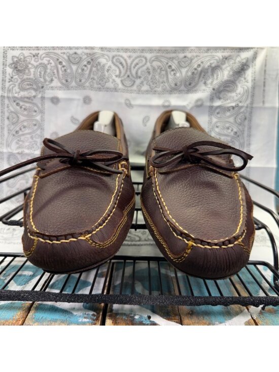 Hitchcock Wide Shoes For Men Sz 12(5E) Brown Casual Moc/Slipper Leather Loafers